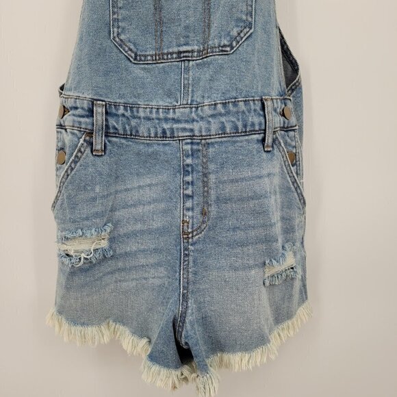 Wild Fable Distressed Short Jean Overalls - Picture 4 of 9